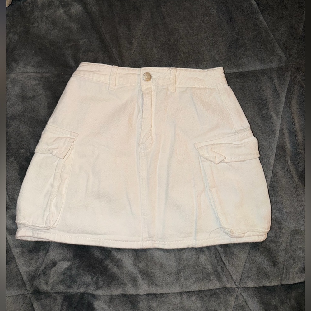 Princess Polly White Cargo Mini Skirt